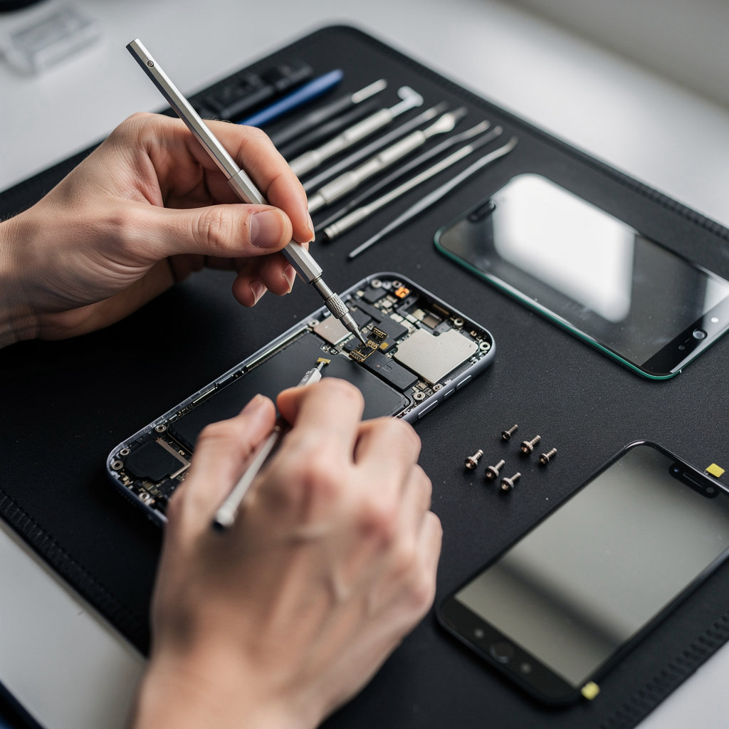 SD PHONE REPAIR technician performing expert iPhone screen repair in Chula Vista